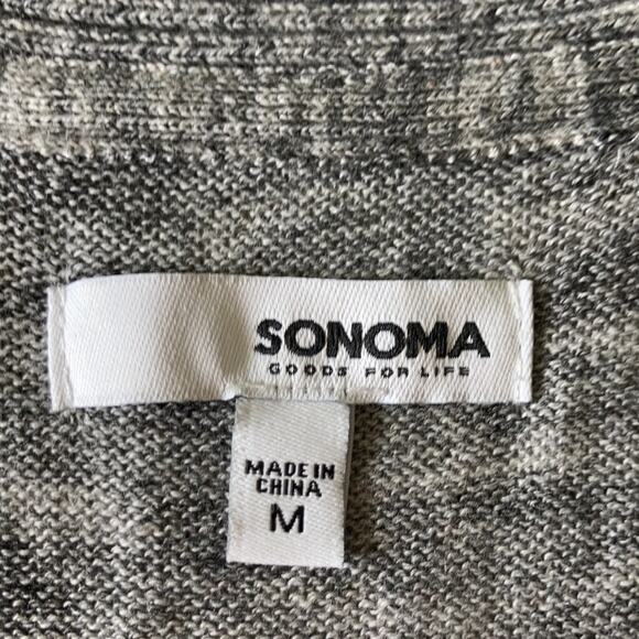 Sonoma Grey Unstructured Cardigan, Size M - Picture 3 of 6